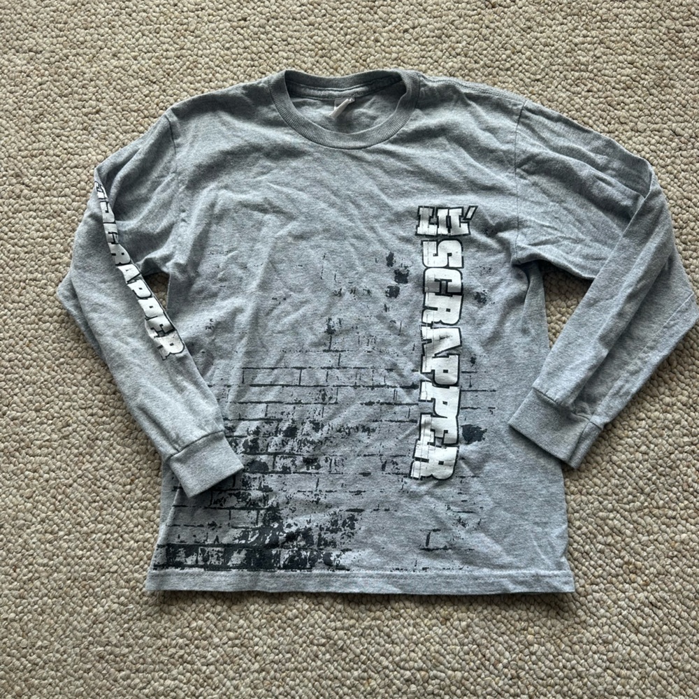 lil scrapper Gray Long Sleeve Kids Tee